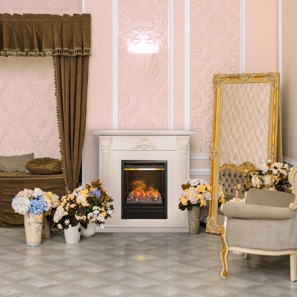 Каминокомплект Real Flame Stefania WT-F612 с очагом 3D Olympic