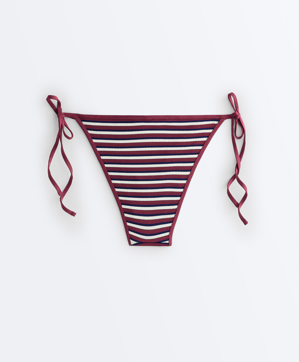 OYSHO Трусики-бикини на завязках, сливовый