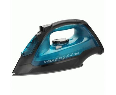 Утюг EN-348 черно-бирюзовый, подошва керамика, 2,6кВт, пар, спрей, паровой удар, самоочистка Energy 270083