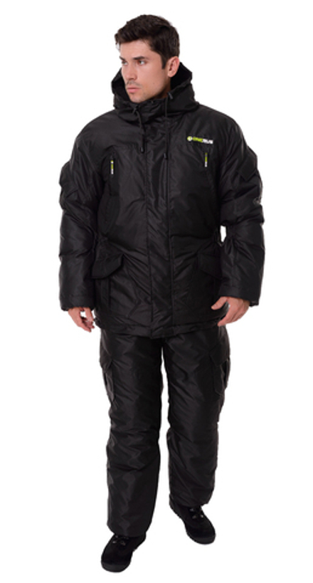 Зимний костюм для охоты и рыбалки ONERUS "Горный -15" (Таслан, Черный) Полукомбинезон