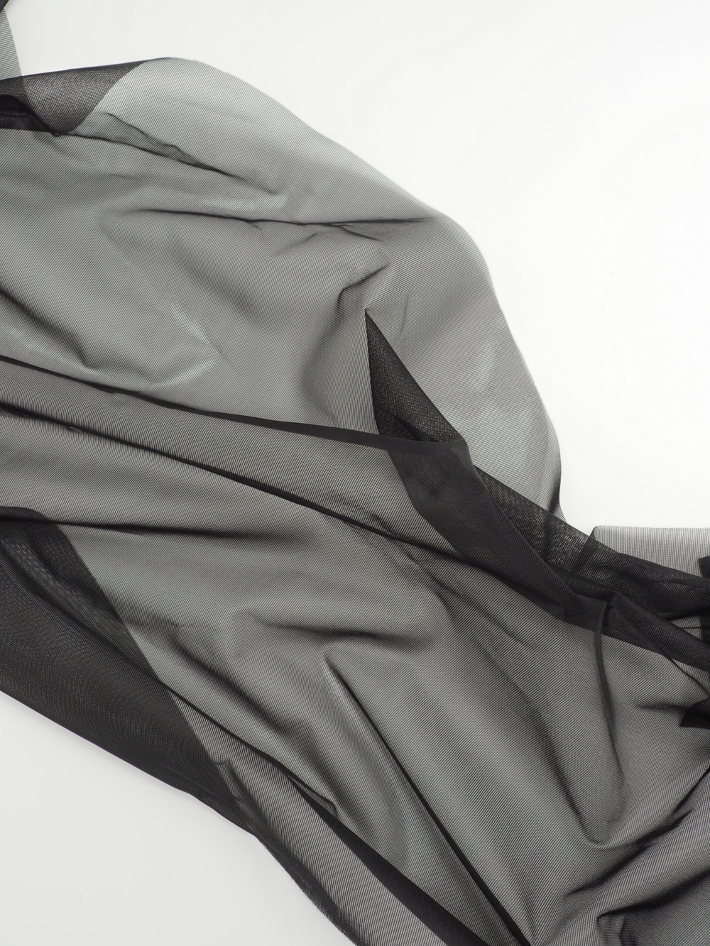 Сетка корсетная черная средней жесткости неэластичная отрезами (Турция)