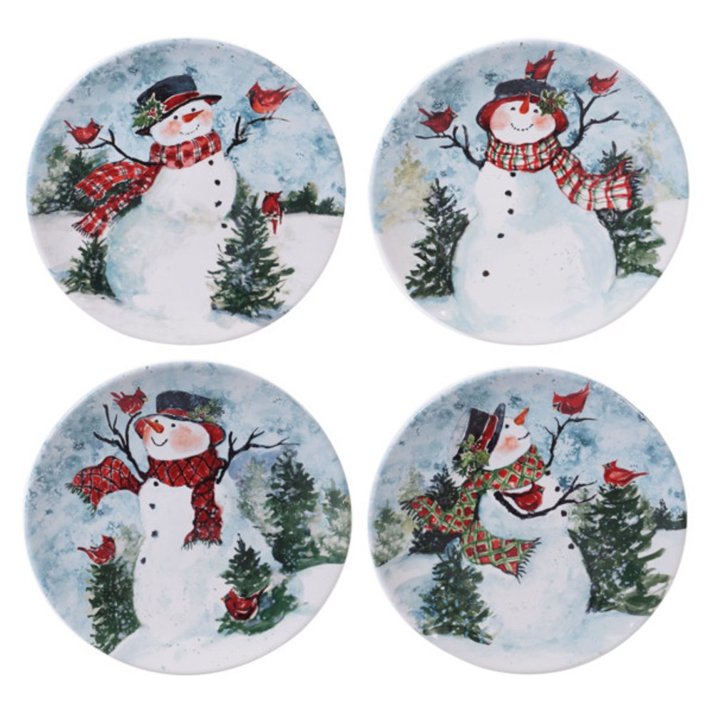 Тарелка обеденная Certified Int. Снеговик 28см в ассортименте