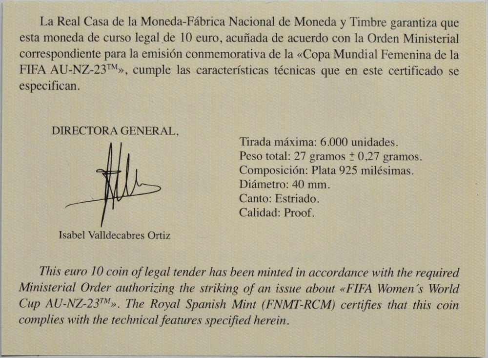 ИСПАНИЯ, 2023, 10 ЕВРО [СЕРЕБРО]