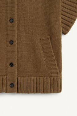 ZARA ЖИЛЕТ ИЗ СМЕСОВОЙ ШЕРСТИ, ХАКИ