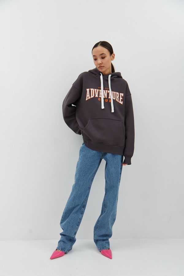 Худи Adventure University Винтажный серый - фото 5