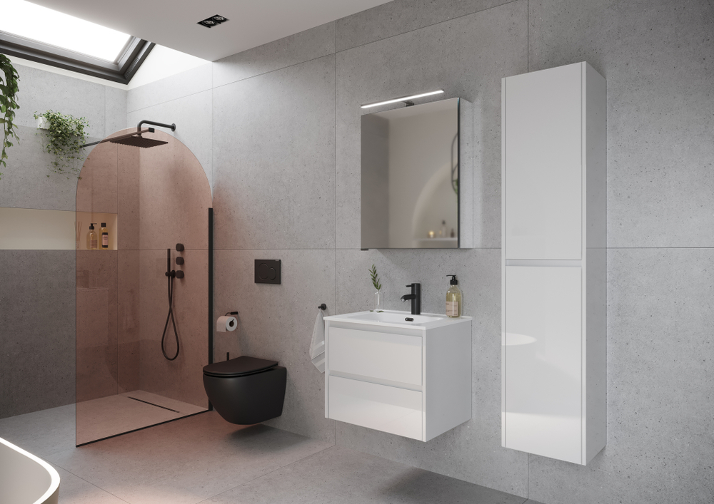 Тумба с раковиной Sancos Libra, 59 см., эмаль белый, LB60W