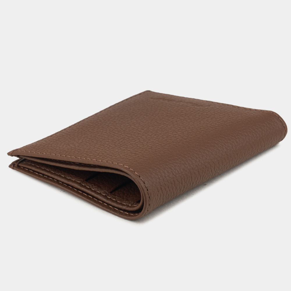 Портмоне из натуральной кожи теленка, цвета шоколад