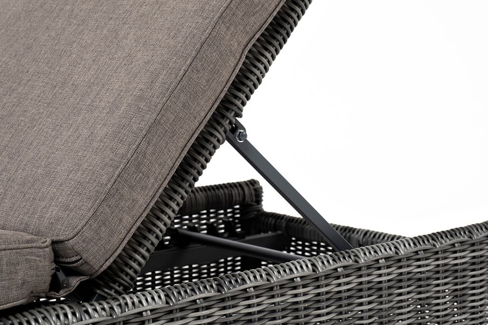 "Рим" шезлонг с подушкой, цвет графит