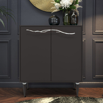 Комод Арт Колор matte Классик Сильвер с 2 полками Терпкий коричневый матовый