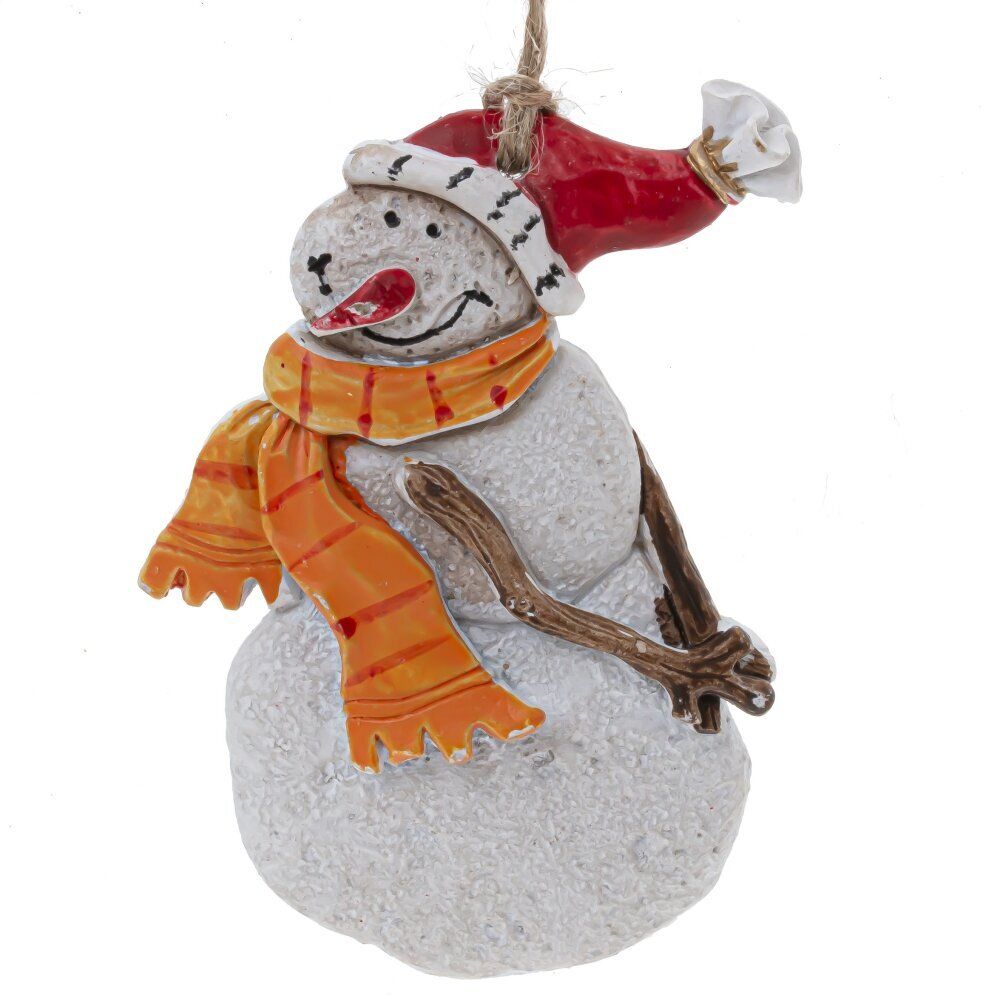 GAEM Изделие декоративное подвесное "Снеговик", L6 W1 H9 см, 6в.