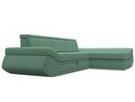 Диван угловой Лига-032 правый угол, Амур 11 зеленый, Рогожка, 125992