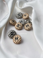 Пуговицы Шан. Серебро Стеганные