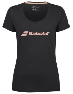 Женская теннисная футболка Babolat Exercise Tee Women - black/black