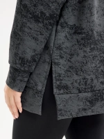 Кофта больших размеров оверсайз удлиненная без начеса теплая