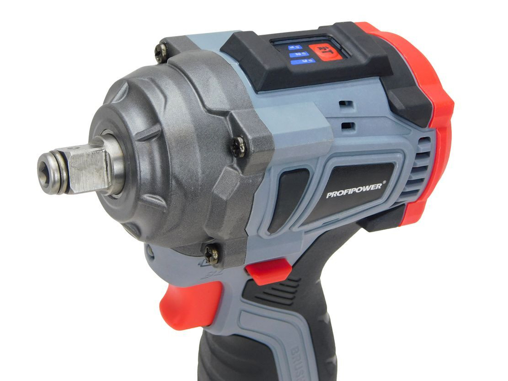 Аккумуляторный бесщеточный ударный гайковерт PROFIPOWER BL-163 (16В, 260Нм, Li-ion 2шт, 2.0Ач, ударные головки 17,19,21, З/У,в кейсе)