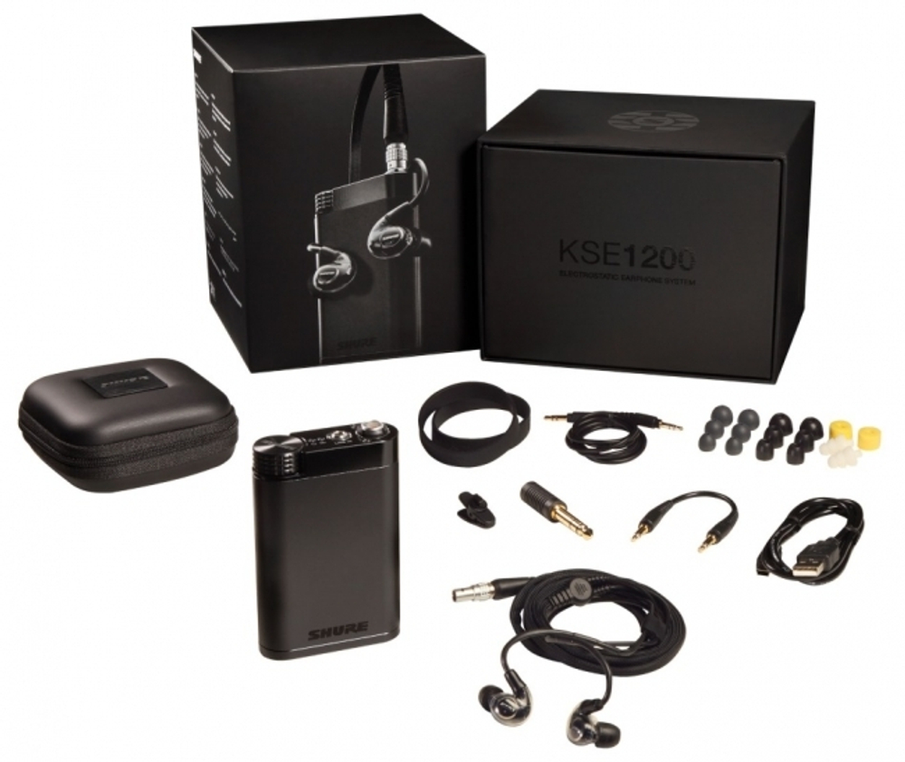 SHURE KSE1200SYS-EFS премиальные электростатические наушники с ЦАП для использования с портативными плеерами
