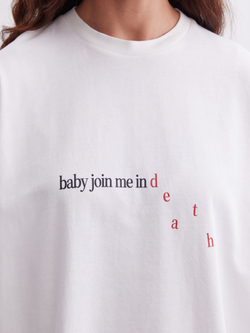 Футболка Join me, молочная