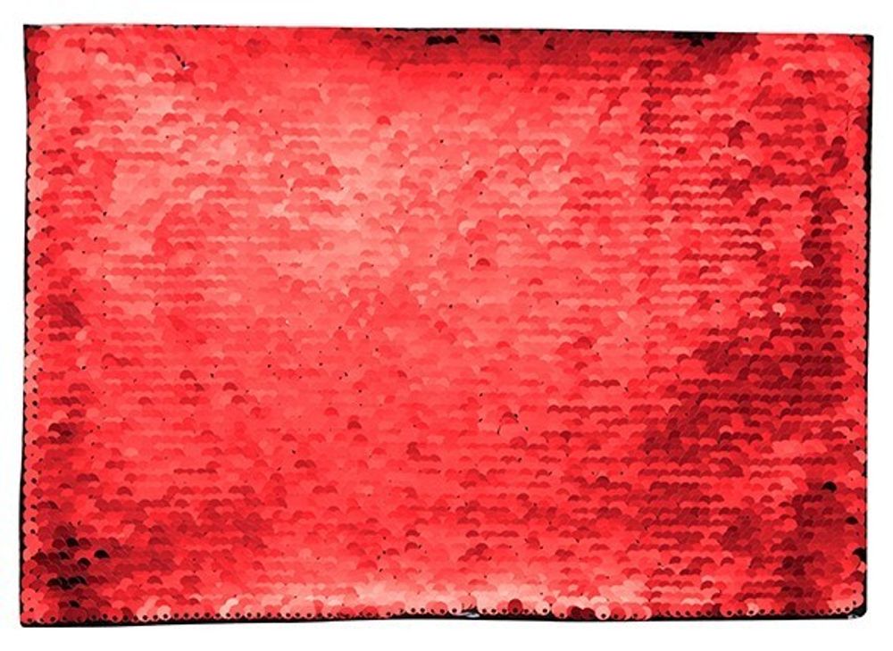 Патч с Пайетками самоклейка Прямоугольник 21x28 см (Красный/Белый)