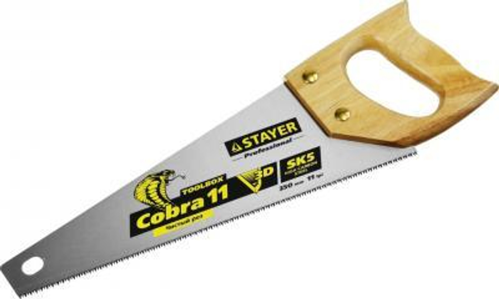Универсальная ножовка Stayer COBRA-7 GX700 500 мм, 7 TPI, 3D зуб