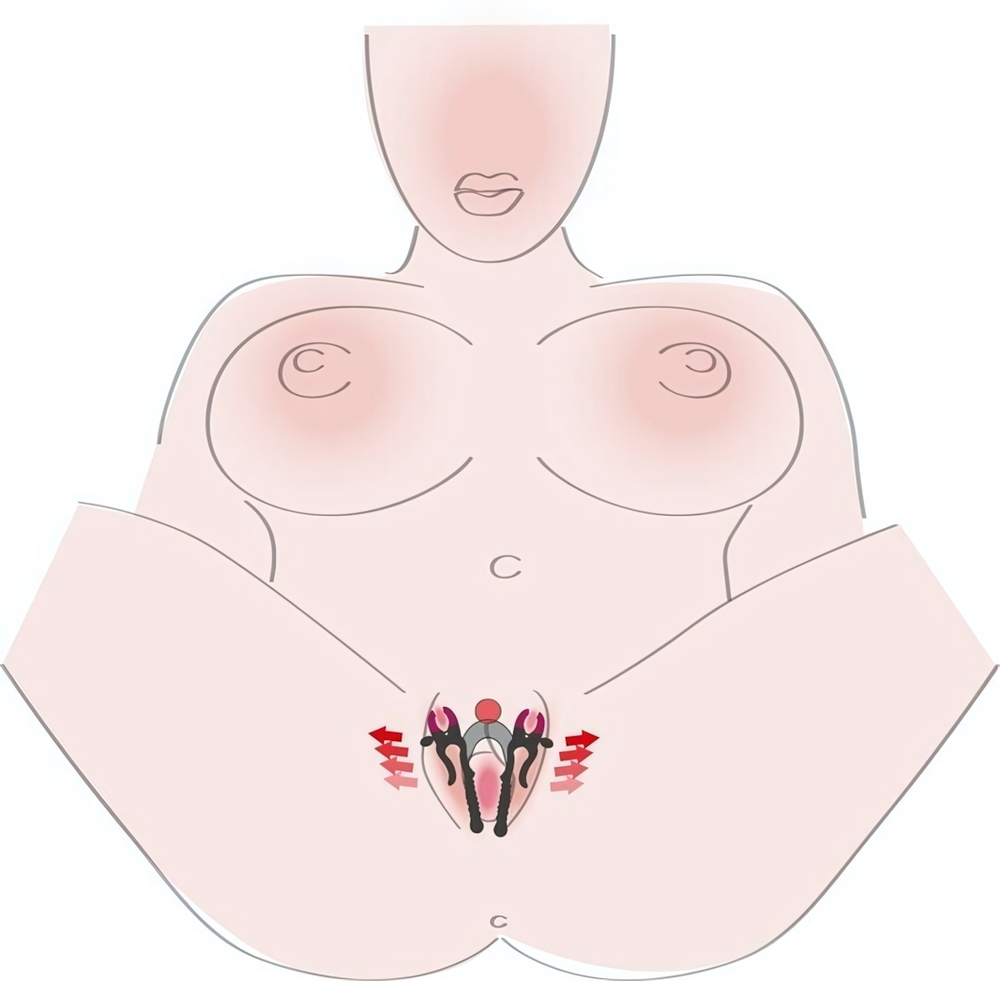 Вагинальная распорка для G-стимуляции Intimate Spreader Strong (Цвет: черный с фиолетовым)