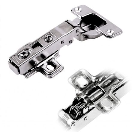 Петля мебельная накладная "КД" clip-on с доводчиком (подходит - Корпус и Кухни)