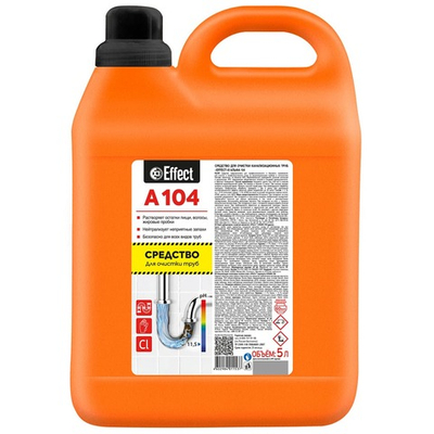 Профессиональное средство для очистки канализационных труб Effect Alfa 104 5 л