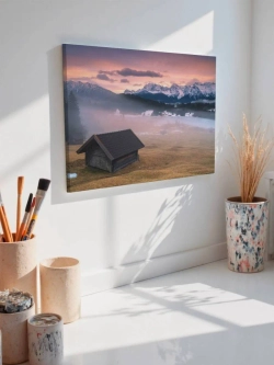Картина на стену 40 X 50 Домик в горах