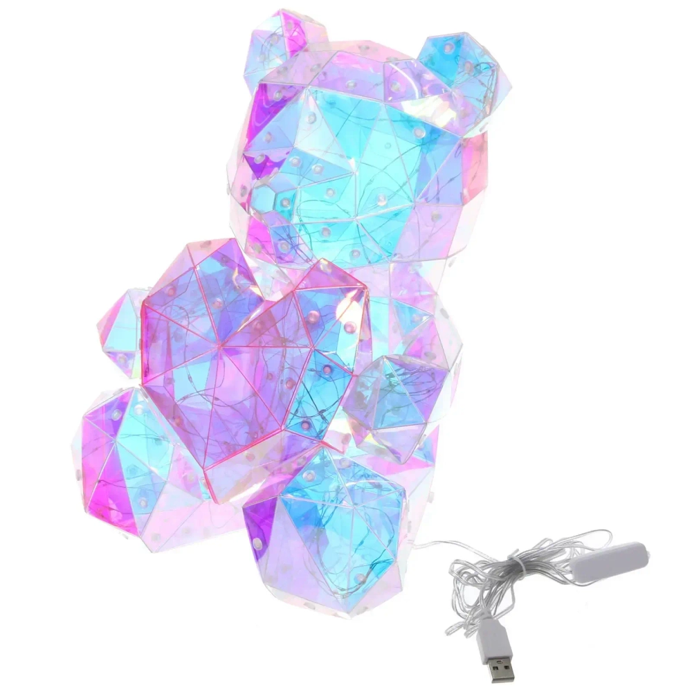 Сувенир светодиодный «Влюбленный мишка» 28*22*30 см, 200 ламп LED, USB, Белый