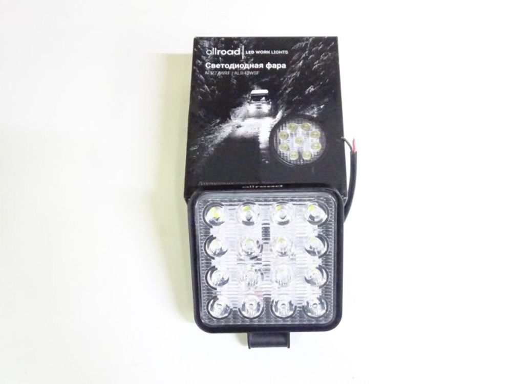 Фара светодиодная дополнительная 16 SMD 48W (квадрат) (Allroad)
