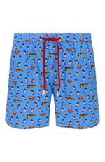 Шорты MC Saint Barth Superman sticker micro синий