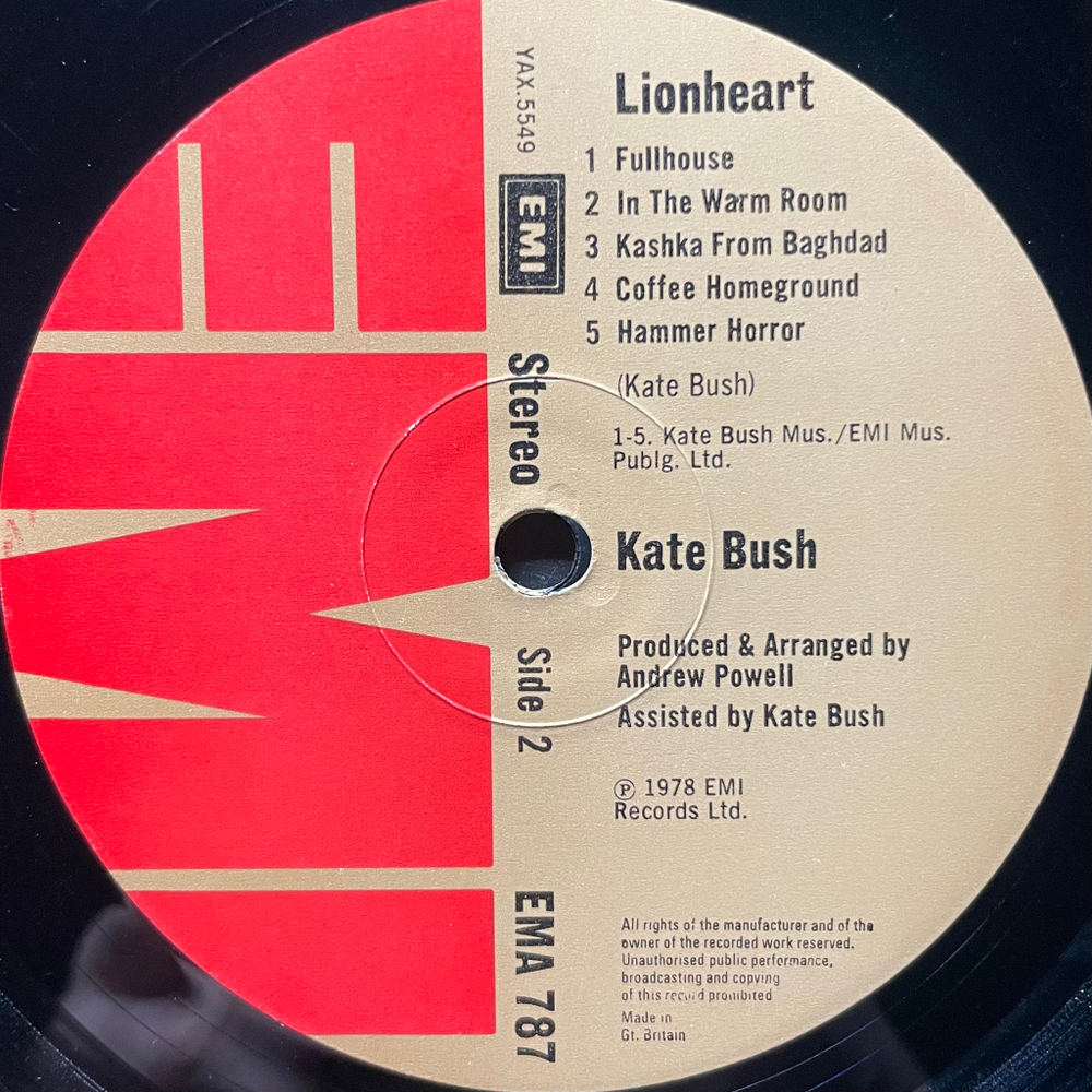 Kate Bush ‎– Lionheart (Англия 1978г.)