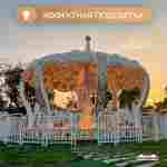 Электрическая свадебная карусель «Сказка» с LED-подсветкой, 12 мест