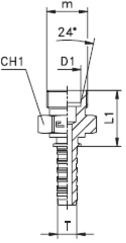 Фитинг DN 06 DKO-S (Ш) 14x1.5 6 CAST