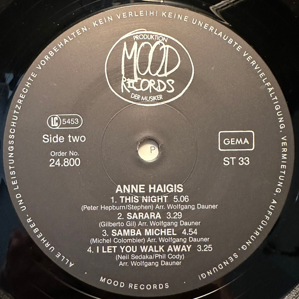 Anne Haigis - For Here Where The Life Is (Германия 1981г.)