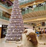 Уличная елка каркасная "Уральская белая сосна" (белая леска) 24 м