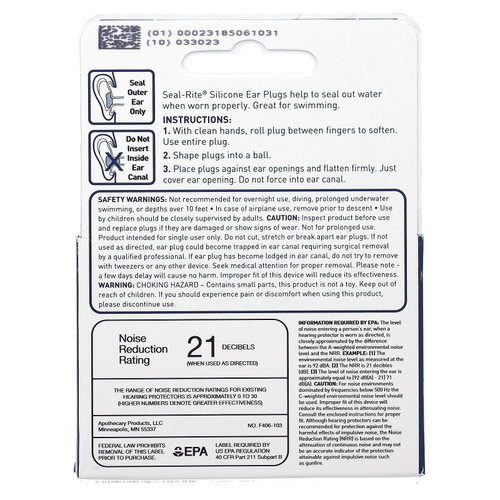 Flents, Protechs, силиконовые беруши Seal-Rite, 3 пара в футляре