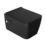 Унитаз подвесной с биде Boheme Zen 967-SET-2-B, черный матовый c крышкой