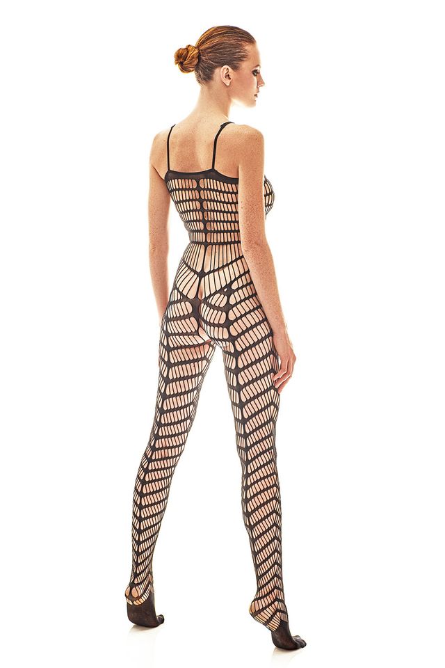 Соблазнительная черная боди-сетка Anais