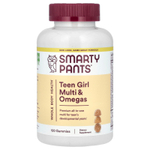 SmartyPants, добавка с мультивитаминами и омега для девочек-подростков, со вкусом апельсина, ягод, лимона и лайма, 120 жевательных таблеток