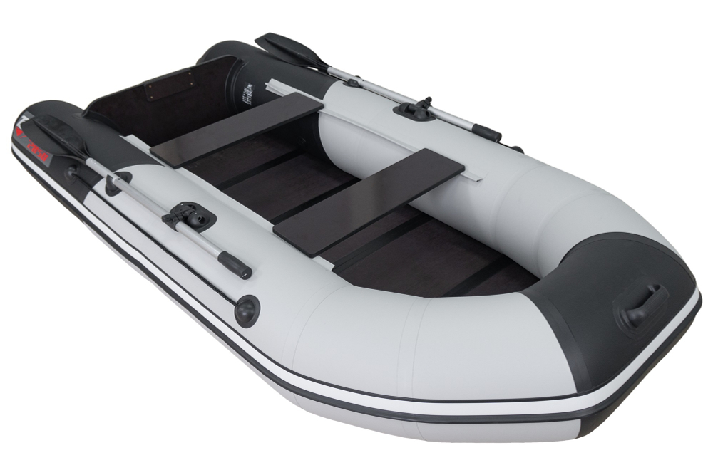 Лодка ПВХ Таймень NX 2850 слань-книжка киль светло-серый/черный