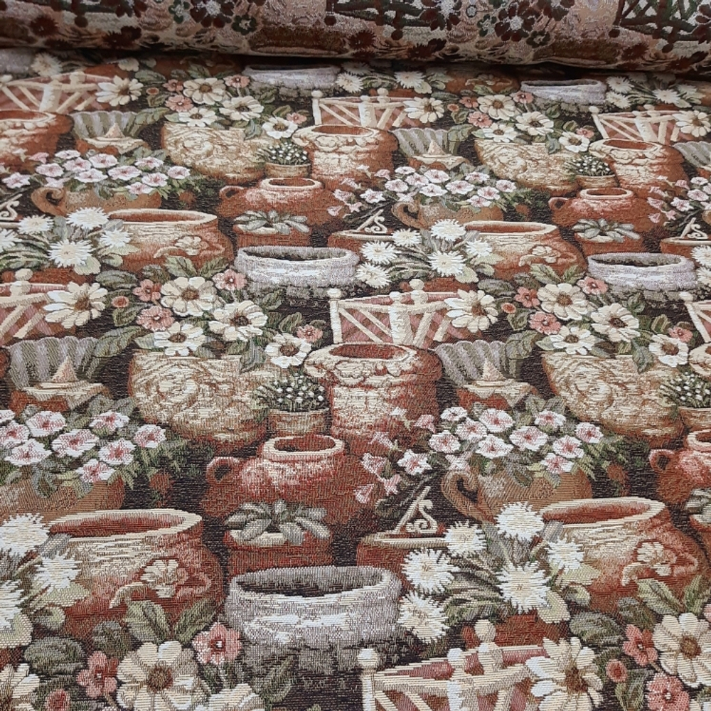 Ткань гобелен гостиный Горшечная лавка (160 см) - 1 м.