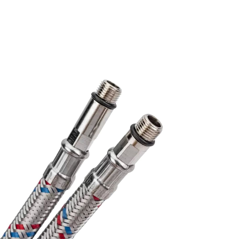 Гибкая подводка для смесителя ELKA стальная оплетка, гайка сталь, 1/2"*М10 (пара), г/ш,  40см. (упак. 125шт.)