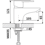 Смеситель для раковины Oute T203 T20301