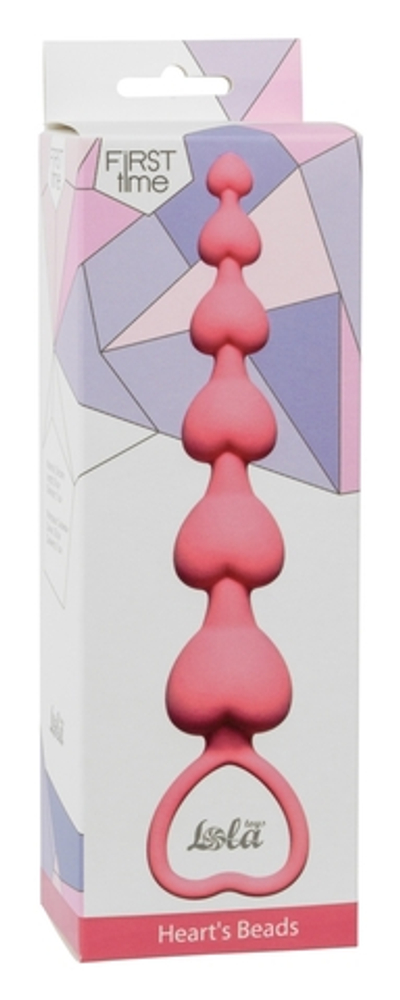 Анальная цепочка Heart's Beads Pink 4101-01Lola
