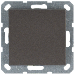 Выключатель одноклавишный 10A 250V~ с накладкой, цвет Мокко