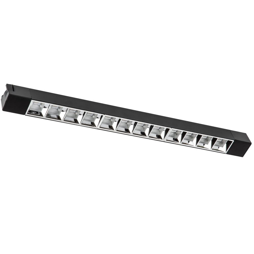 ULB-Q282 30W-4000K BLACK Светильник-прожектор светодиодный трековый. Линейный. 2500 Лм. Белый свет 4000К. Корпус черный. ТМ Volpe