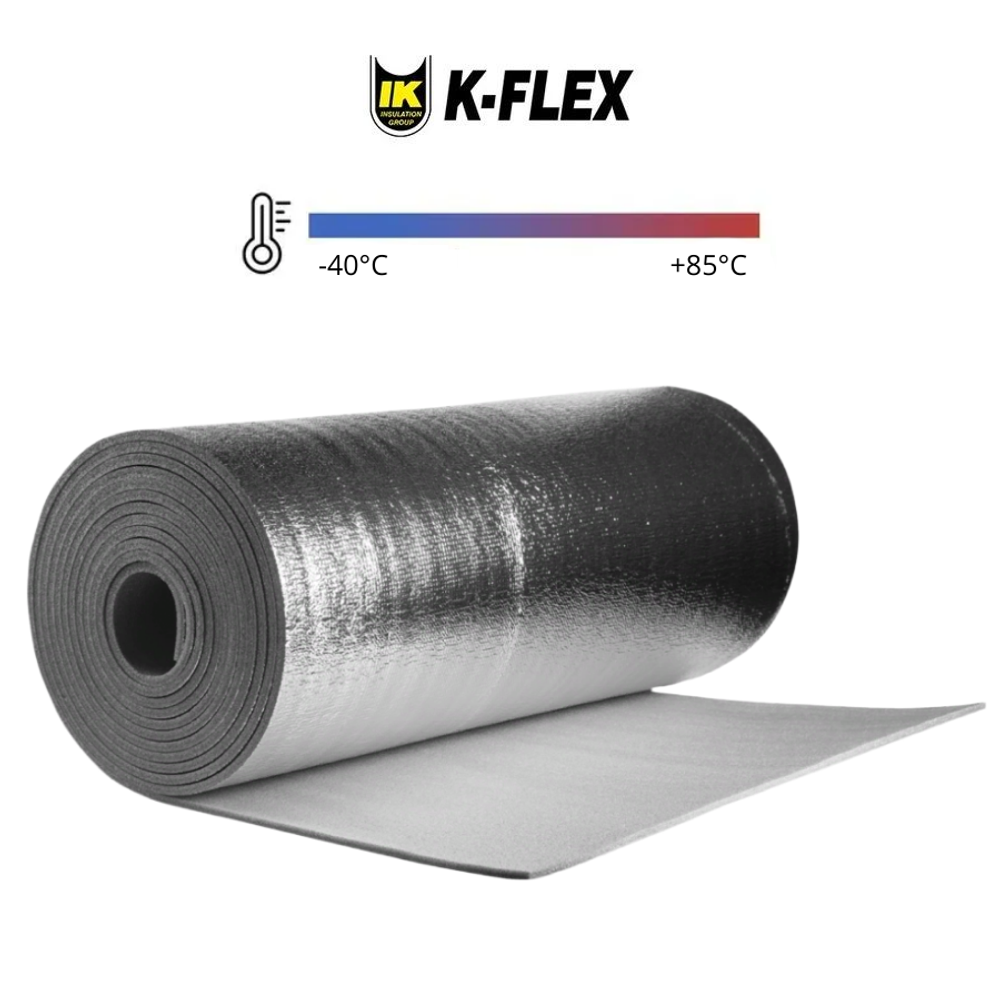 Рулон теплоизоляции из вспененного полиэтилена K-FLEX PE METAL