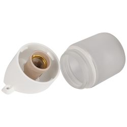 Светильник ЭРА НББ 01-60-002 для бани и сауны полиамид/стекло наклонный IP65 E27 max 60Вт белый НПБ400 термостойкий