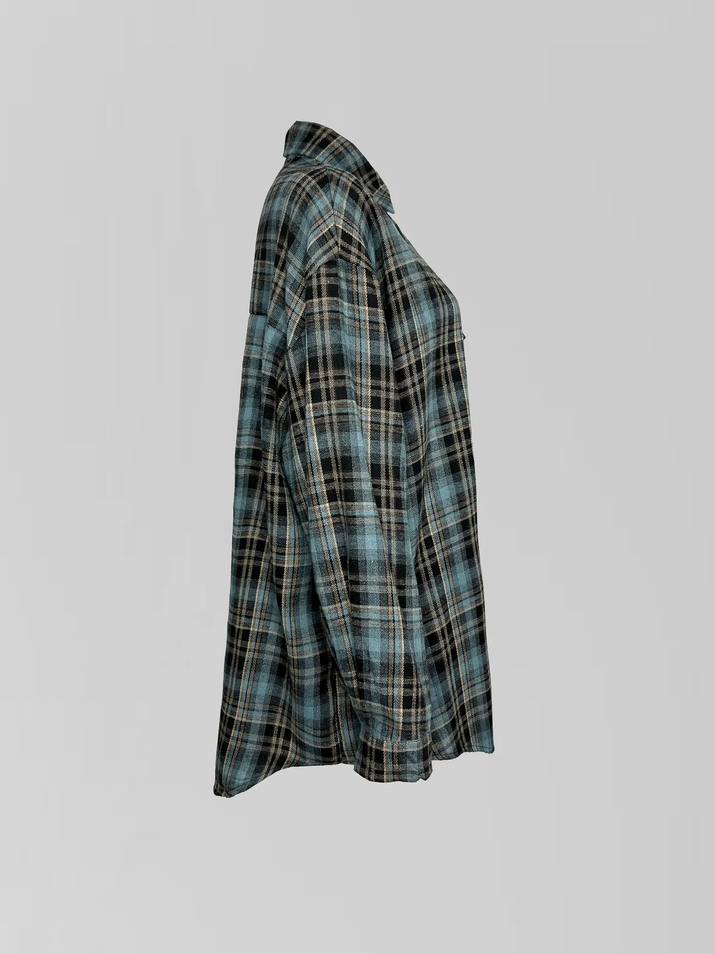 Рубашка Miss Diva 11012 в клеточку на кнопках с карманом на груди