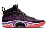 Jordan Air Jordan 36 "First Light" fabric TPU shock absorption, non-slip wrapping, support, wear-resistant mid-cut actual combat basketball shoes, men's black and purple foreign version